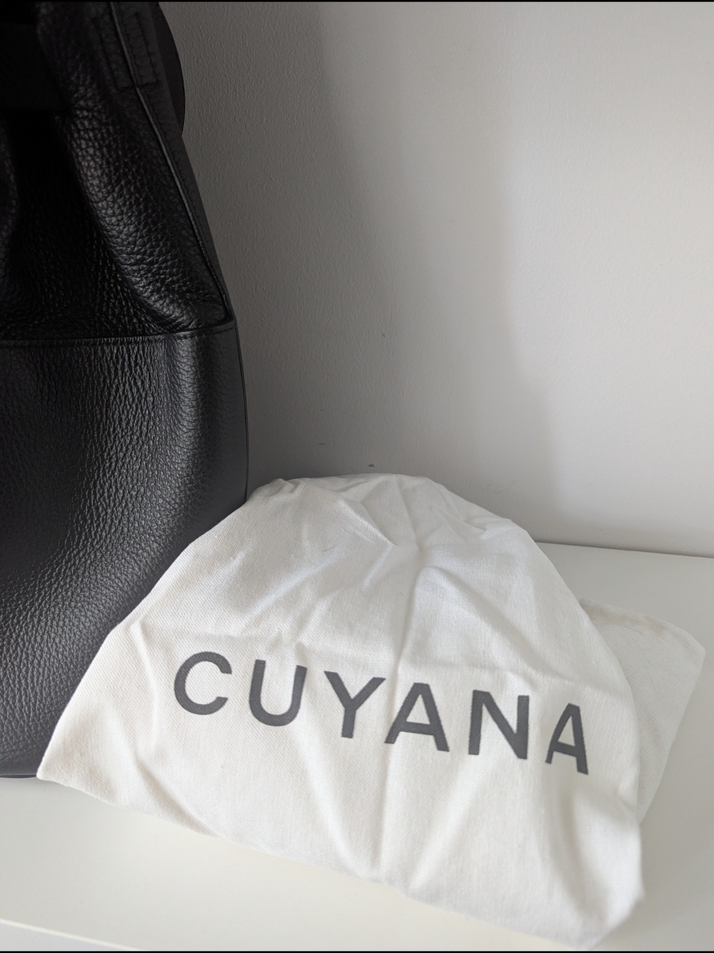 Cuyana 13" Black Pebbled Leather Backpack - Picture 6 of 6